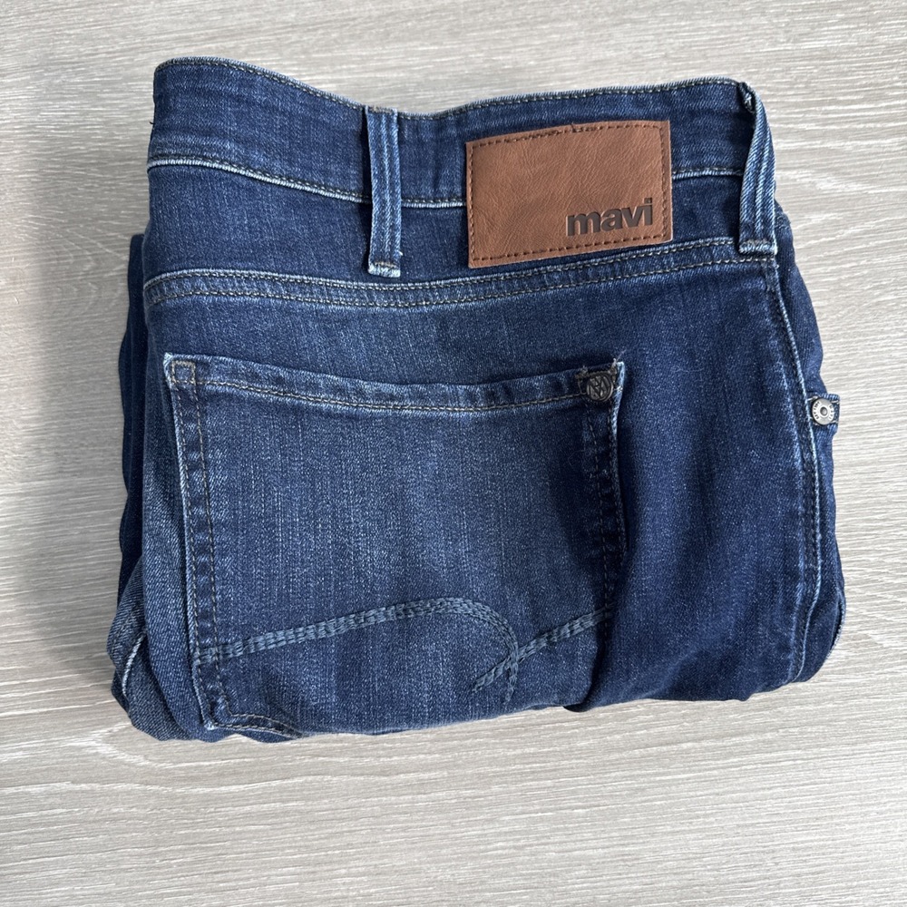 Mavi 38x32 Men's Zach Straight leg Jeans - Dark Blue